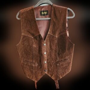 Vintage Learsi Geniune Leather Suede Vest